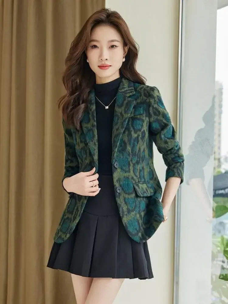 Women Minimalist Solid Leopard Blazer Outwear Loose Elegant Retro Official Fashion All-match Spring Autumn Korean Comfortable
Women Minimalist Solid Leopard Blazer Outwear Loose Elegant Retro Official Fashion All-match Spring Autumn Korean Comfortable