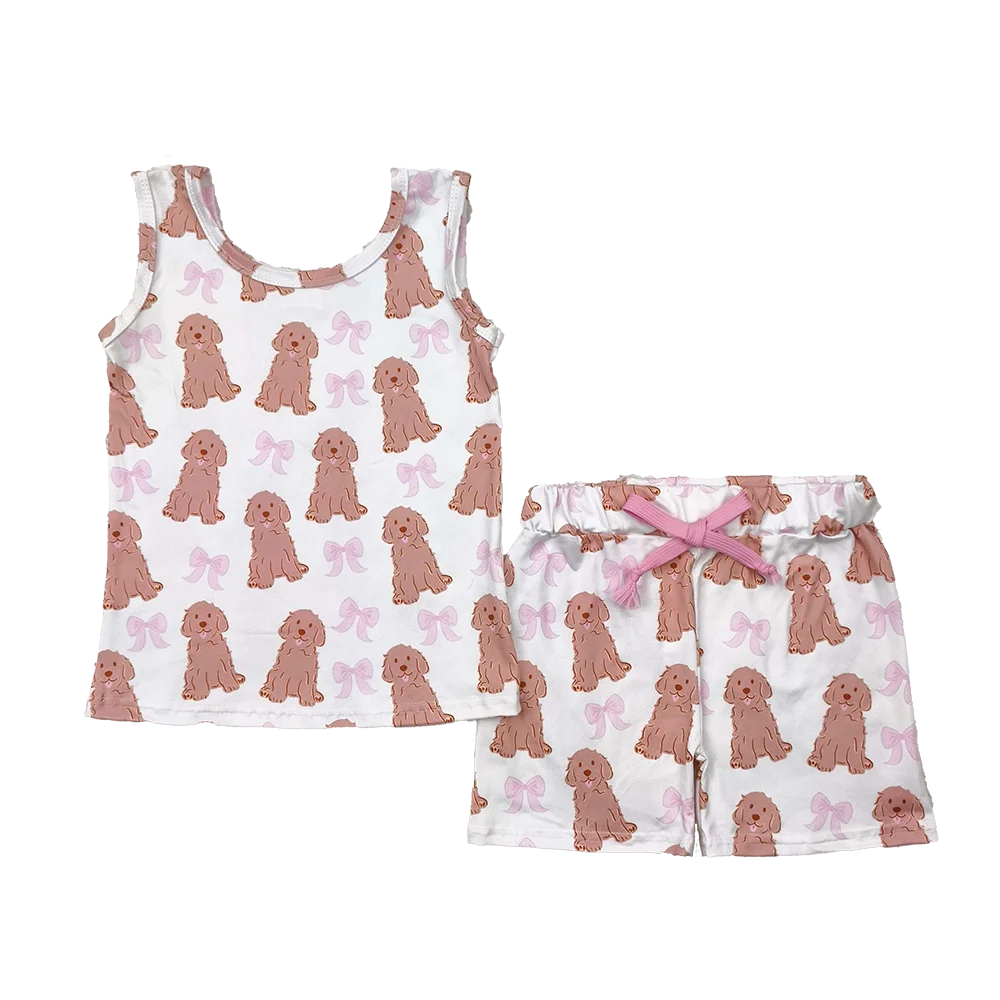 GSSO2475 Baby Girls Summer Outfits Sleeveless dog bow top shorts kids girls summer clothes
GSSO2475 Baby Girls Summer Outfits Sleeveless dog bow top shorts kids girls summer clothes