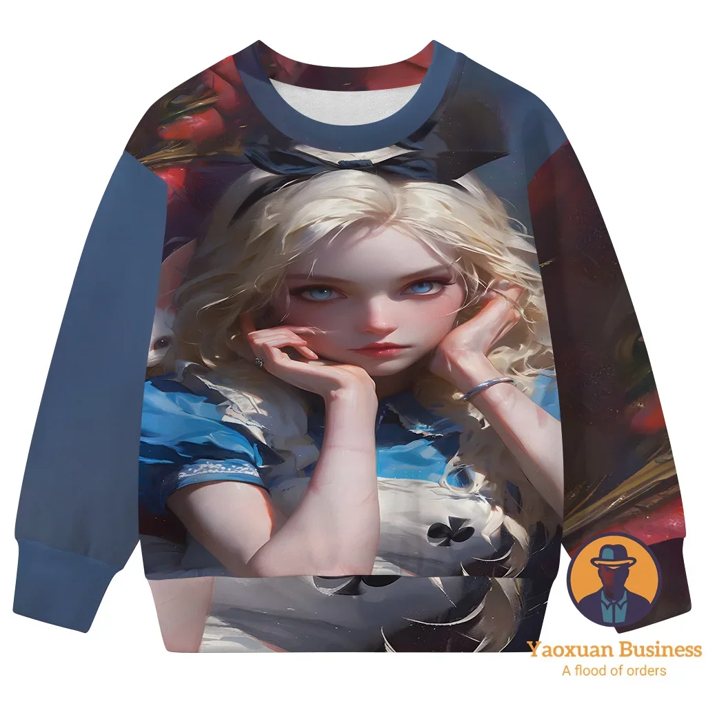 2025 New White Alice In Wonderland Girls Boys Kids 3D Printed Cartoon Crew Neck Sweatshirt Cute Warm Windproof Autumn Winter
2025 New White Alice In Wonderland Girls Boys Kids 3D Printed Cartoon Crew Neck Sweatshirt Cute Warm Windproof Autumn Winter