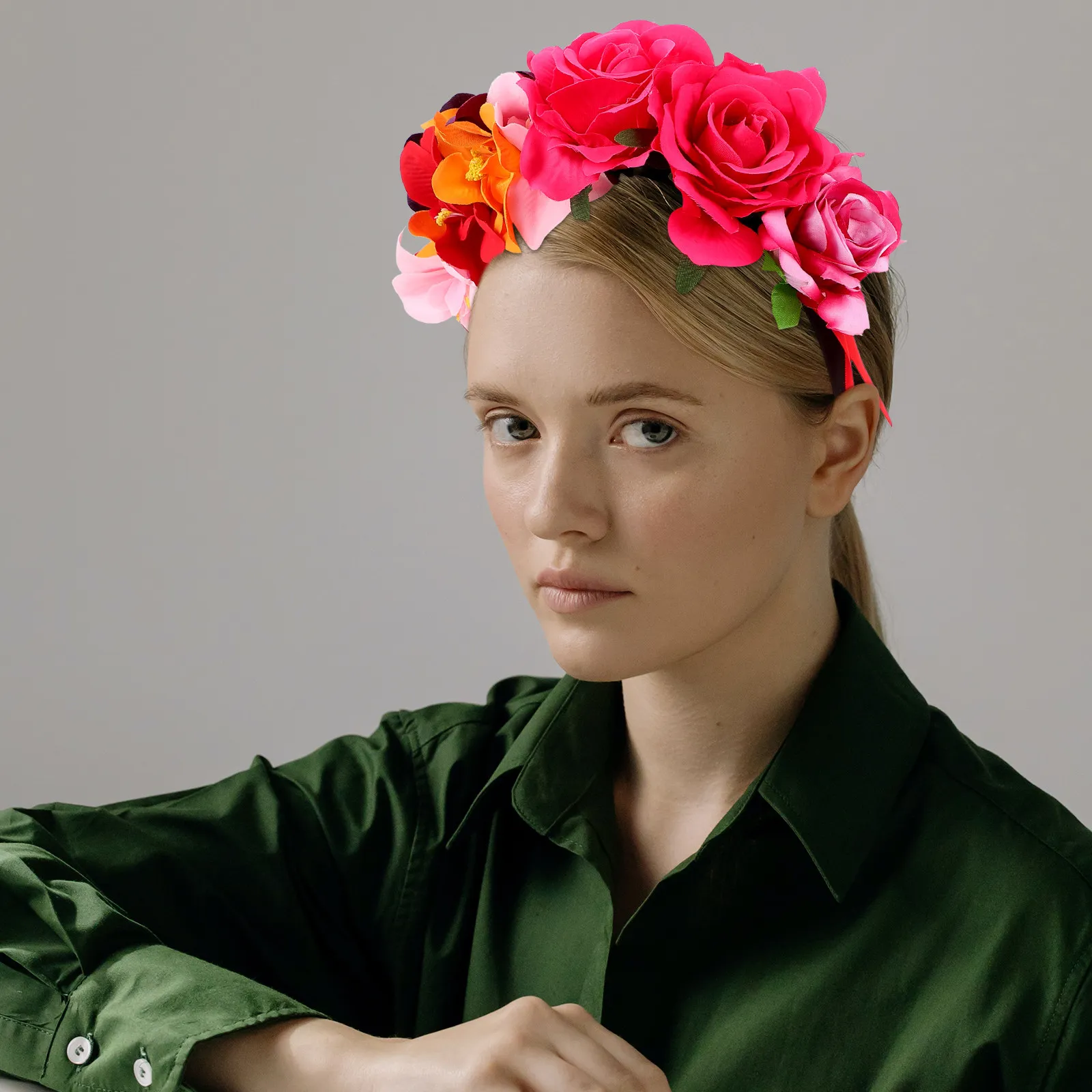 Rose Flower Headband For Women Girls Elegant Floral Hairband Lightweight Festival Wedding Cosplay Halloween Headdress
Rose Flower Headband For Women Girls Elegant Floral Hairband Lightweight Festival Wedding Cosplay Halloween Headdress