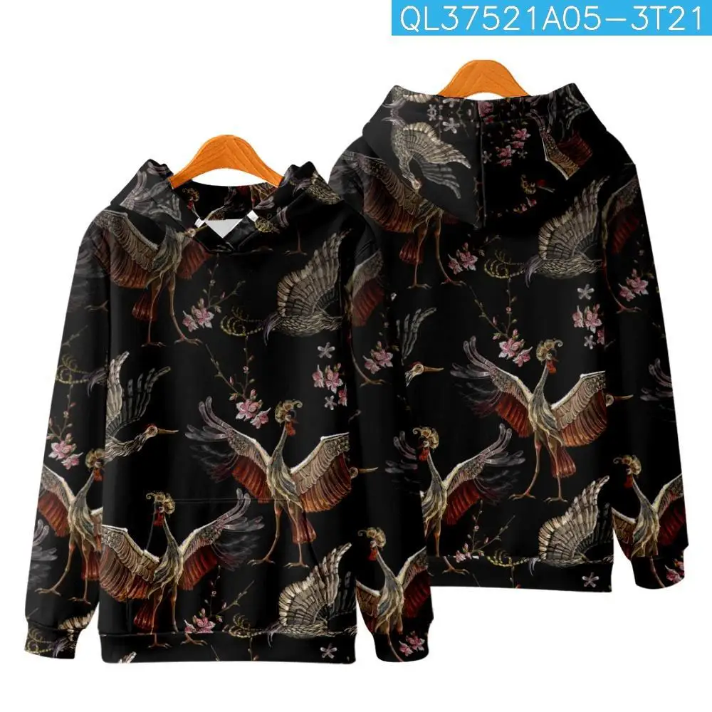 Autumn Casual Couple Men Women Pullover Cartoon Crane Floral Printed Black Long Sleeve Hoodies Sweatshirt Harajuku Streetwear
Autumn Casual Couple Men Women Pullover Cartoon Crane Floral Printed Black Long Sleeve Hoodies Sweatshirt Harajuku Streetwear