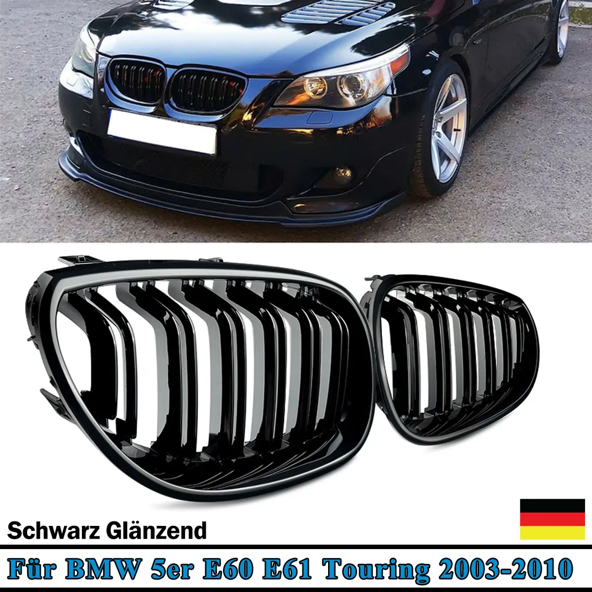MagicKit Front Bumper Kidney Grille For BMW Series 5 E60 E61 M5 2003 2004 2005 2006-2010 Dual Slat Racing Grills Car Accessories
MagicKit Front Bumper Kidney Grille For BMW Series 5 E60 E61 M5 2003 2004 2005 2006-2010 Dual Slat Racing Grills Car Accessories