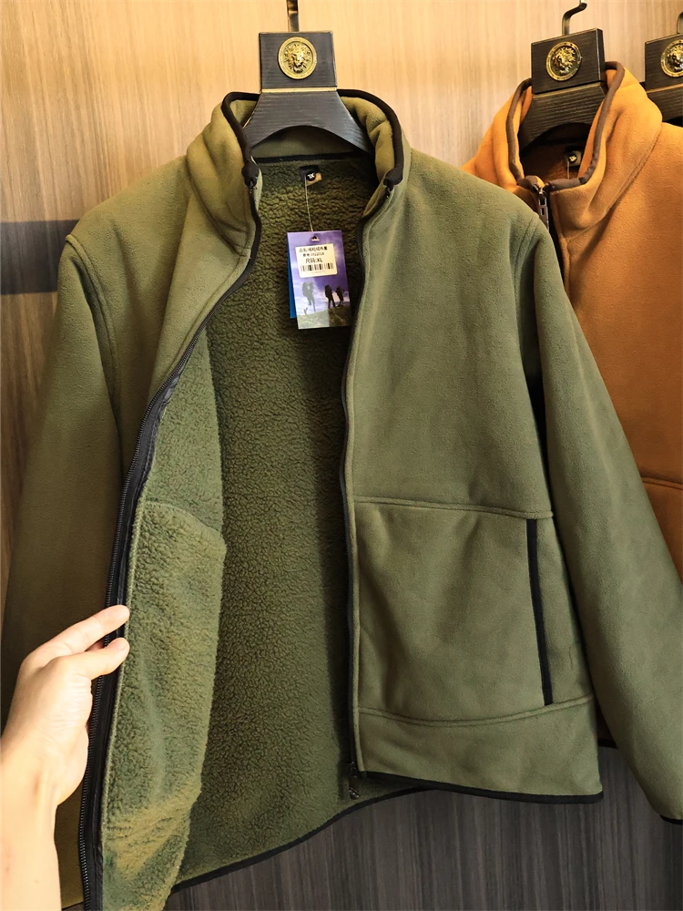 Men's Outdoor Fce Lined Jaet Heavyweight Faux earling Zipper Closure Warmth Faion Urban Sle Long Sve Stand Collar
Men's Outdoor Fce Lined Jaet Heavyweight Faux earling Zipper Closure Warmth Faion Urban Sle Long Sve Stand Collar