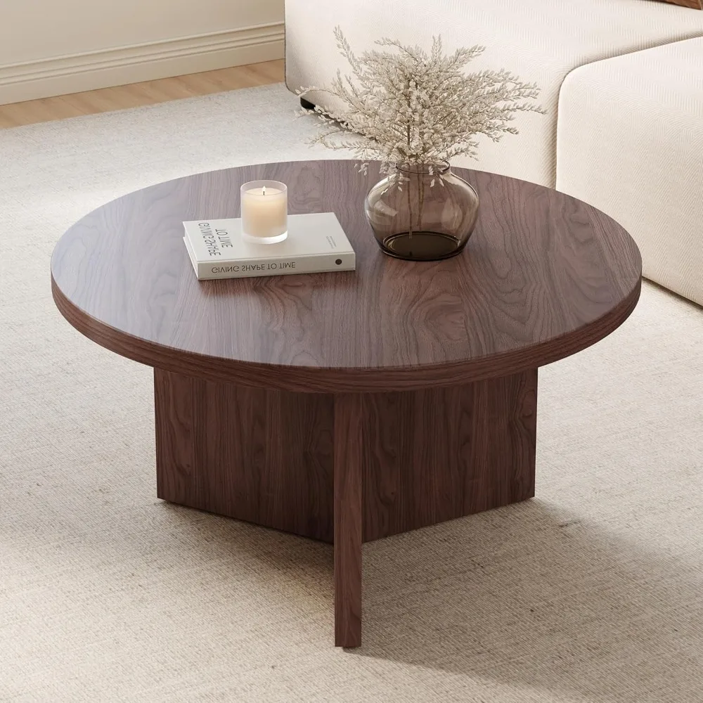 Modern Circular Coffee Table for Small Living Spaces: Minimalist Wooden Center Table, 31.5 Inch Diameter
Modern Circular Coffee Table for Small Living Spaces: Minimalist Wooden Center Table, 31.5 Inch Diameter