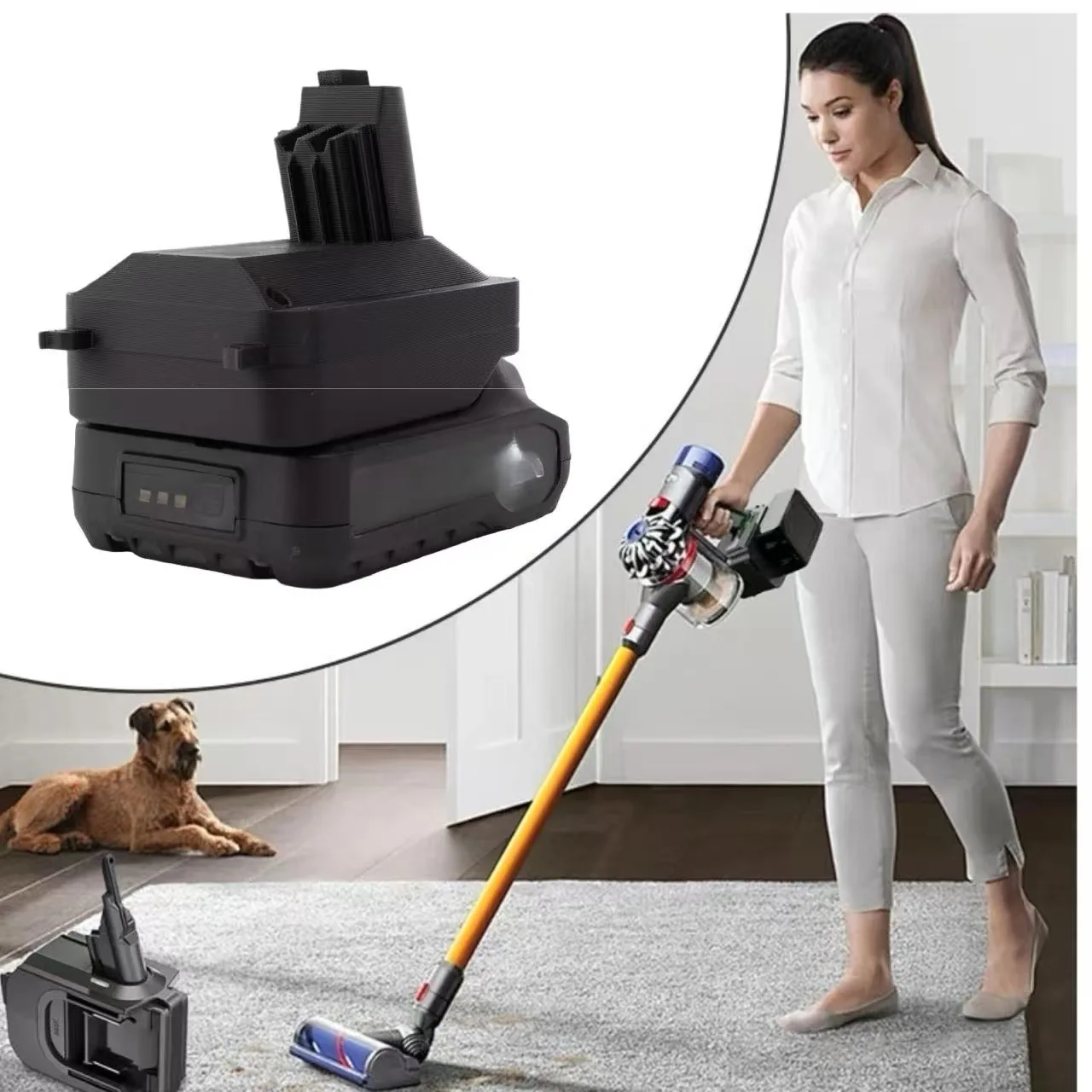 Adapter Power Tool For Aldi Ferrex Activ Energy Double Battery Adapter Work for Dyson V7/V8 Vacuum
Adapter Power Tool For Aldi Ferrex Activ Energy Double Battery Adapter Work for Dyson V7/V8 Vacuum