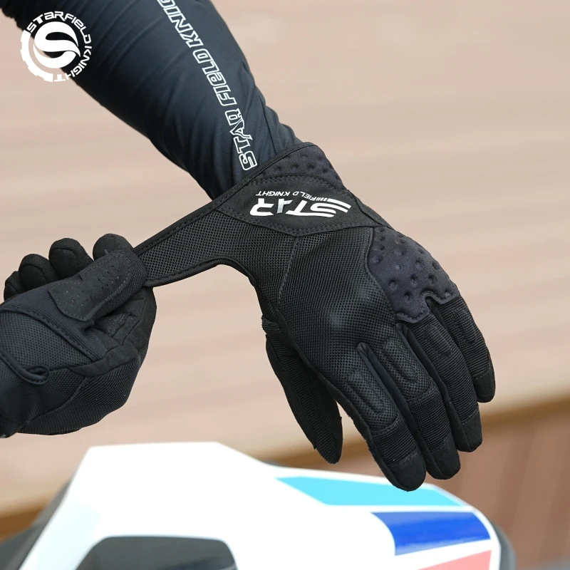 Star Field Knight Black Motorcycle Gloves Summer Breathable Non-slip Wear-resistant Cushioning Joint Protection Riding Equipment
Star Field Knight Black Motorcycle Gloves Summer Breathable Non-slip Wear-resistant Cushioning Joint Protection Riding Equipment