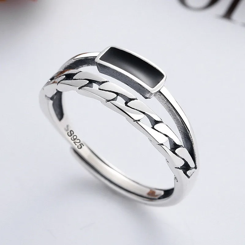 BF CLUB 925 Sterling Rings for Women Simple Geometric Handmade Irregular Retro Double Layered BlueRing Allergy For Birthday Gift
BF CLUB 925 Sterling Rings for Women Simple Geometric Handmade Irregular Retro Double Layered BlueRing Allergy For Birthday Gift