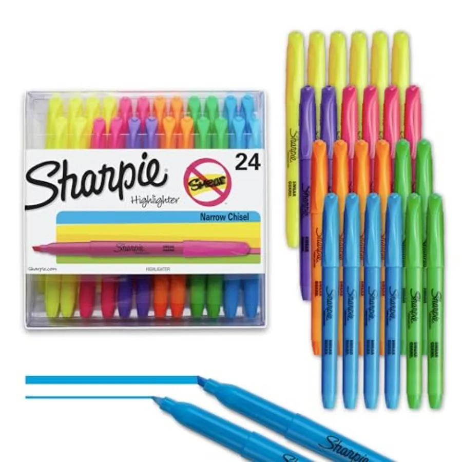 Pocket Highlighters, Chisel Tip, Assorted Colors, 24 Count - Back to School, Office, Teacher Supplies
Pocket Highlighters, Chisel Tip, Assorted Colors, 24 Count - Back to School, Office, Teacher Supplies