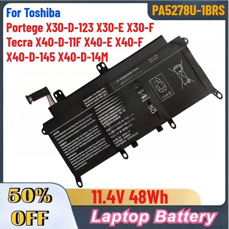 11,4 В 48 Втч PA5278U-1BRS Аккумулятор для ноутбука Toshiba Portege X30-D-123 X30-E X30-F Tecra X40-D-11F X40-E X40-F X40-D-145 X40-D-14M
11,4 В 48 Втч PA5278U-1BRS Аккумулятор для ноутбука Toshiba Portege X30-D-123 X30-E X30-F Tecra X40-D-11F X40-E X40-F X40-D-145 X40-D-14M