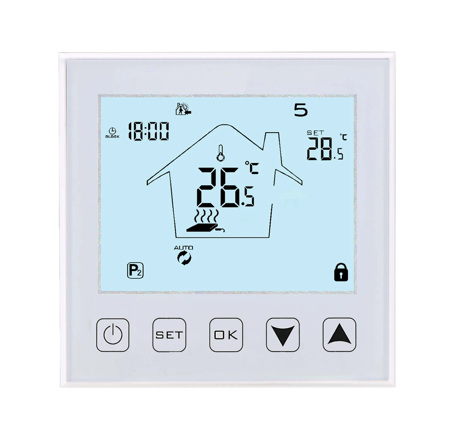 Smart Home Heating Thermostat Room Temperature Controller Used for Water/Electric/Gas Boiler Heating Manufacturer
Smart Home Heating Thermostat Room Temperature Controller Used for Water/Electric/Gas Boiler Heating Manufacturer