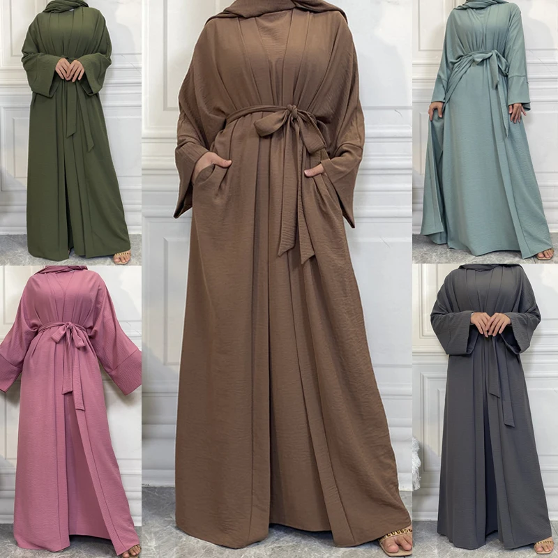 2 Piece Muslim Sets Women Matching Oufits Abaya Kimono + Sleeveless Dress Dubai Saudi Turk Modesty Islamic Clothing Ramadan Robe
2 Piece Muslim Sets Women Matching Oufits Abaya Kimono + Sleeveless Dress Dubai Saudi Turk Modesty Islamic Clothing Ramadan Robe