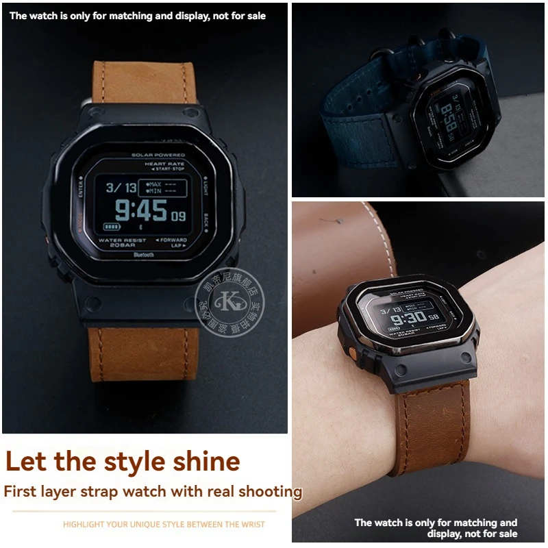 Leather Watch Band Strap + Watchcase for Casio G-SHOCK DW-H5600 mens' Replacement Retro Cowhide Bracelet dw-h5600 metal case
Leather Watch Band Strap + Watchcase for Casio G-SHOCK DW-H5600 mens' Replacement Retro Cowhide Bracelet dw-h5600 metal case