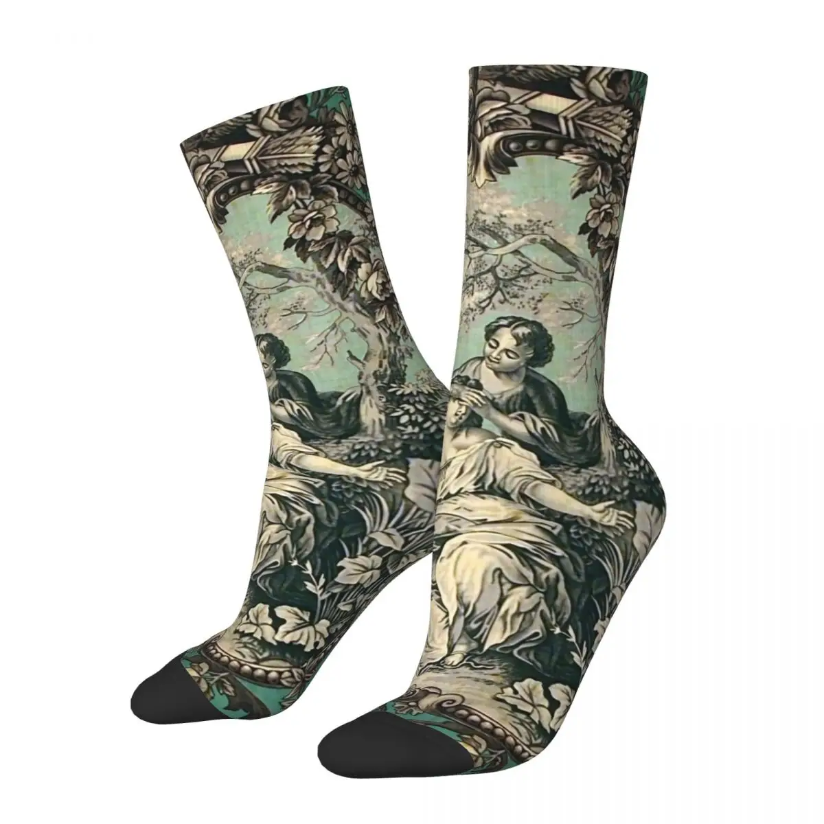Funny Green Retro French Toile De Jouy Soccer Socks Polyester Middle Tube Socks for Women Men Breathable
Funny Green Retro French Toile De Jouy Soccer Socks Polyester Middle Tube Socks for Women Men Breathable