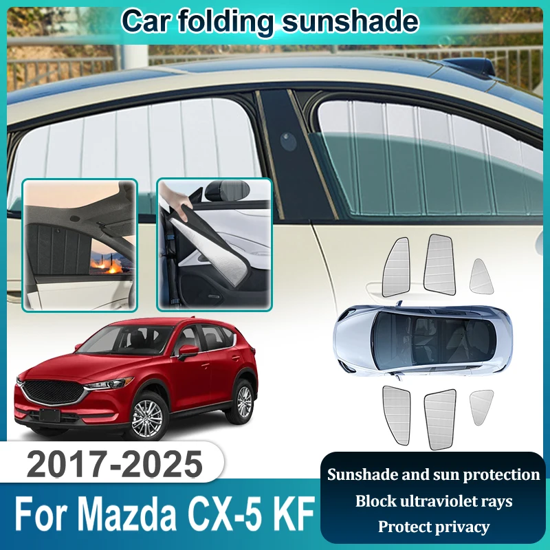 Солнцезащитные шторки для Mazda CX-5 KF, аксессуары для тюнинга CX5 2017-2025, складные солнцезащитные козырьки на боковые окна автомобиля
Солнцезащитные шторки для Mazda CX-5 KF, аксессуары для тюнинга CX5 2017-2025, складные солнцезащитные козырьки на боковые окна автомобиля