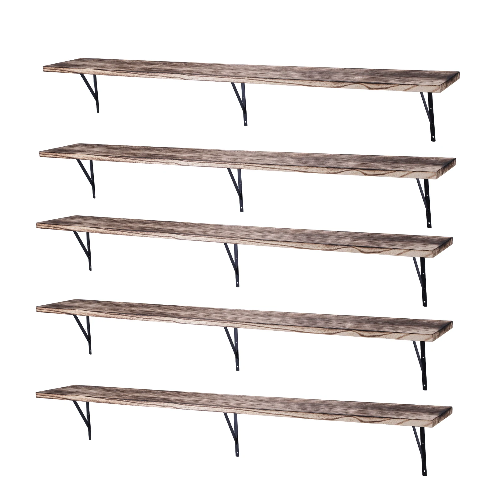 5 Tier Floating Shelves with Metal Bracket Solid Wood Large Bookcase 72.05x11.81x7.87in Suitable for Kitchen Bathroom Coffee Bar
5 Tier Floating Shelves with Metal Bracket Solid Wood Large Bookcase 72.05x11.81x7.87in Suitable for Kitchen Bathroom Coffee Bar