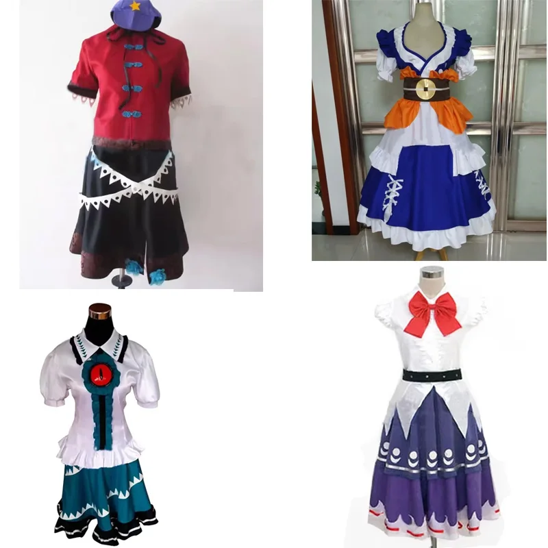 Touhou Anime Reiuji Utsuho Ibuki Suika Onozuka Komachi Cosplay Miyako Yoshika Costume Suits Women Men Custom Size
Touhou Anime Reiuji Utsuho Ibuki Suika Onozuka Komachi Cosplay Miyako Yoshika Costume Suits Women Men Custom Size