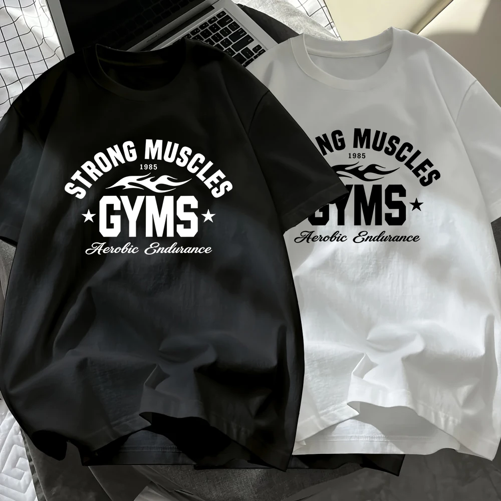 Strong Muscles Gyms Mens T-Shirt Cotton Summer Soft Oversized Black White Set Tops O-Neck Short Sleeve T Shirt Casual Clothes
Strong Muscles Gyms Mens T-Shirt Cotton Summer Soft Oversized Black White Set Tops O-Neck Short Sleeve T Shirt Casual Clothes