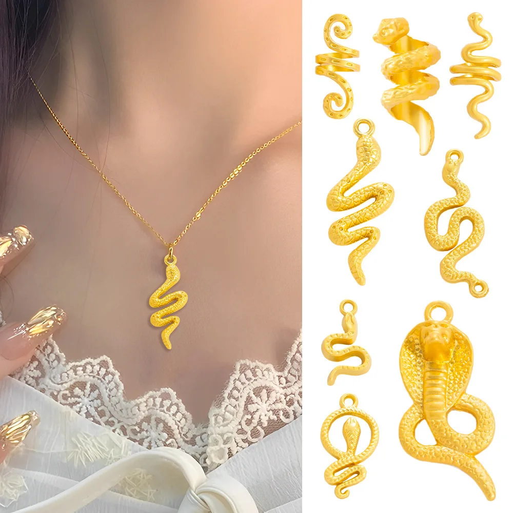 Hot-selling cobra rattlesnake pendant diy golden snake fashion clothing alloy accessory 
Hot-selling cobra rattlesnake pendant diy golden snake fashion clothing alloy accessory