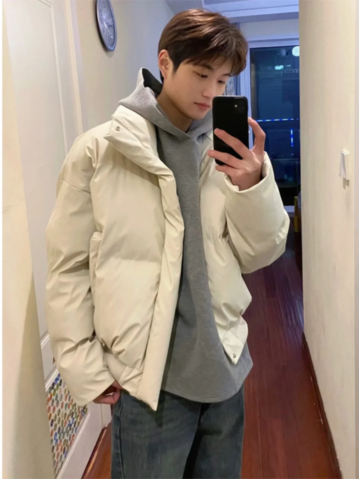 Thickened Cotton Jacket Men's Winter Fashion Brand Korean Style Stand Collar PU Leather Cotton Coat Short Outerwear for Couples
Thickened Cotton Jacket Men's Winter Fashion Brand Korean Style Stand Collar PU Leather Cotton Coat Short Outerwear for Couples