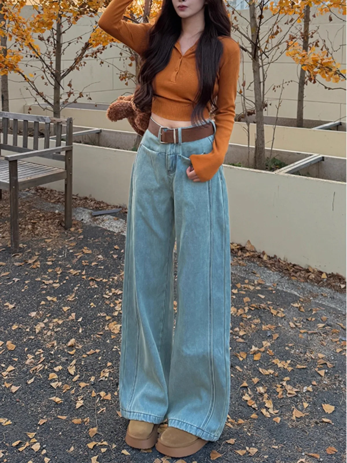 High Waist Wide Leg Denim Jeans Women's Loose Fit Versatile Slimming Commuter Floor Length Trendy Korean Retro Sle
High Waist Wide Leg Denim Jeans Women's Loose Fit Versatile Slimming Commuter Floor Length Trendy Korean Retro Sle