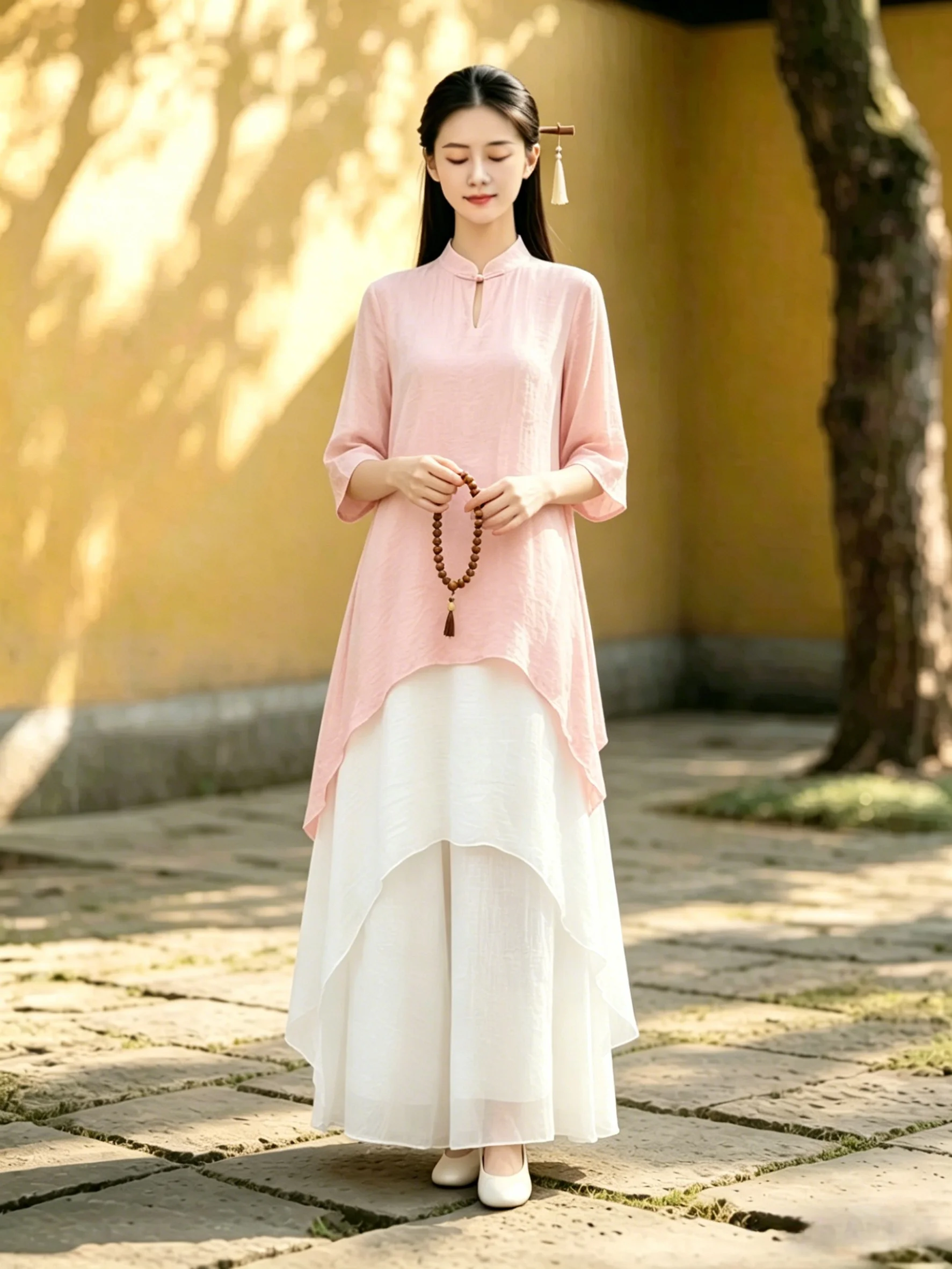 New Chinese Style Zen Tea Ceremony Women's Summer Yoga Tai Chi Practice Suit Two-Piece Set Breathable Cotton Loose Fit
New Chinese Style Zen Tea Ceremony Women's Summer Yoga Tai Chi Practice Suit Two-Piece Set Breathable Cotton Loose Fit
