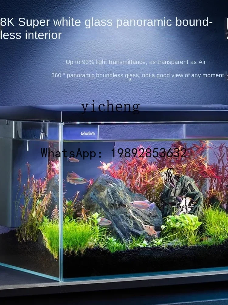 LYY Small Ecological Fish Tank Small Desktop Super White Glass Change Water Lazy Landscape Aquarium
LYY Small Ecological Fish Tank Small Desktop Super White Glass Change Water Lazy Landscape Aquarium