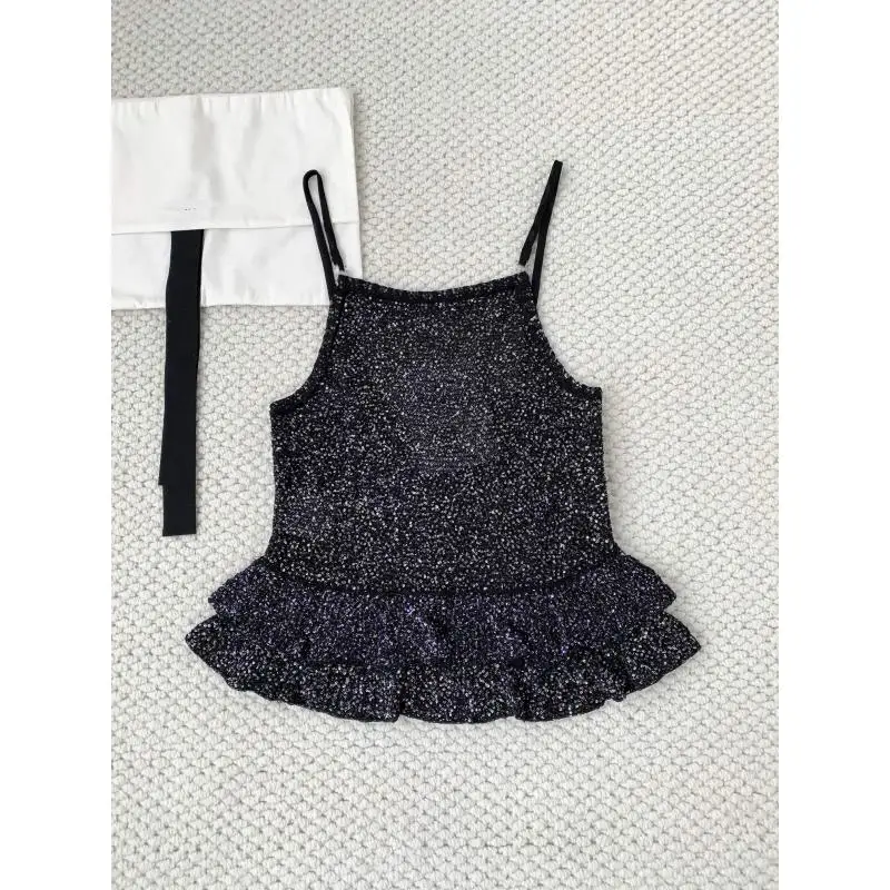 2025 New Arrival Goods ~ High-End Spring And Summer Pink Heavy Industry Flash Diamond Sequin Camisole Sexy Ruffled Vest
2025 New Arrival Goods ~ High-End Spring And Summer Pink Heavy Industry Flash Diamond Sequin Camisole Sexy Ruffled Vest