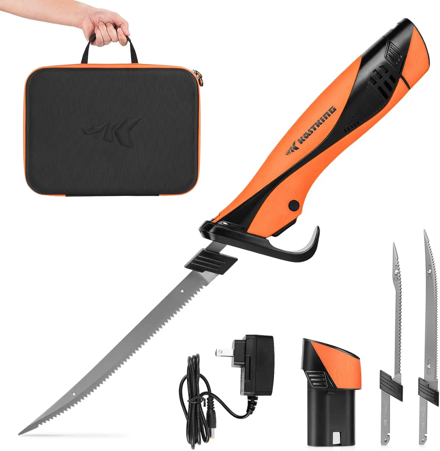 Rechargeable Electric Fillet Knife with 7" & 9" Blades, High Speed, Long Battery Life for Fishing and Outdoors
Rechargeable Electric Fillet Knife with 7" & 9" Blades, High Speed, Long Battery Life for Fishing and Outdoors