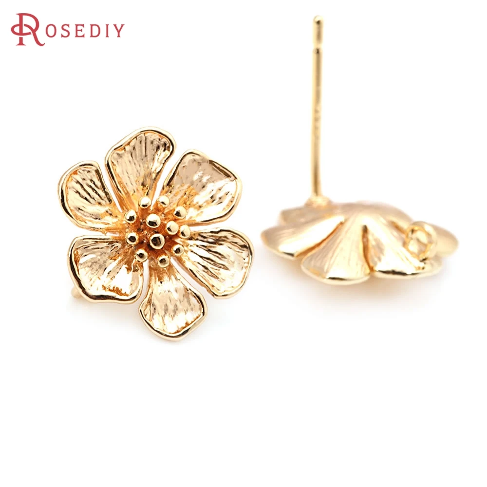 18K Gold Color Brass Flower Stud Earrings Pins Earrings High Quality Jewelry Making Supplies Earrings Diy Accessories
18K Gold Color Brass Flower Stud Earrings Pins Earrings High Quality Jewelry Making Supplies Earrings Diy Accessories