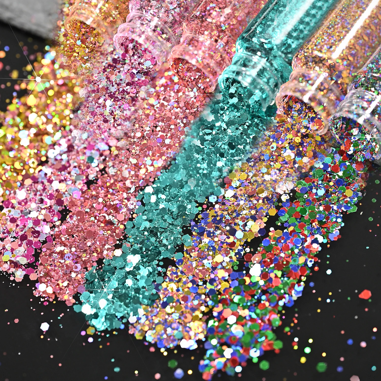 6 Bottles Mixed Hologram Nail Glitter Sequins Hexagon Sparkly Flakes Iridescent Confetti for Acrylic Nails DIY Art Resin Crafts
6 Bottles Mixed Hologram Nail Glitter Sequins Hexagon Sparkly Flakes Iridescent Confetti for Acrylic Nails DIY Art Resin Crafts