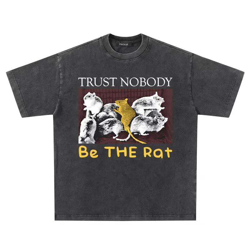 Washed Vintage Funny Meme Japanese Rat Print T-shirt Trust Nobody Be The Rat Tshirt Men Casual Oversized Tees Unisex Cotton Tees
Washed Vintage Funny Meme Japanese Rat Print T-shirt Trust Nobody Be The Rat Tshirt Men Casual Oversized Tees Unisex Cotton Tees