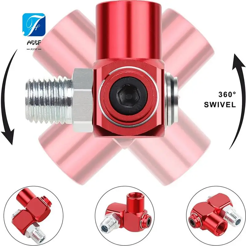 A55F-4Pc 360 Degree Swivel Air Hose Connector 1/4In NPT Industrial Air Fittings Pneumatic Tool Adapter Air Hose Joint Coupler Du
A55F-4Pc 360 Degree Swivel Air Hose Connector 1/4In NPT Industrial Air Fittings Pneumatic Tool Adapter Air Hose Joint Coupler Du