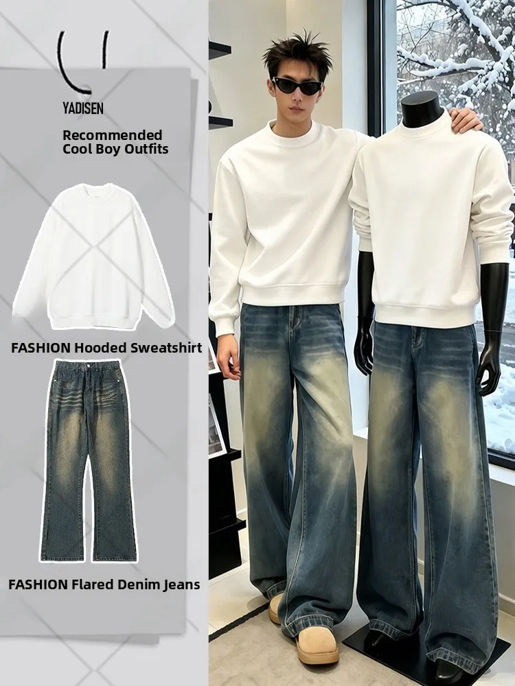 White Long Sve Sweatirt Waist Cinched Men's Base Layer Small Collar American Sle T-irt Casual Loose Fit Comfortable
White Long Sve Sweatirt Waist Cinched Men's Base Layer Small Collar American Sle T-irt Casual Loose Fit Comfortable