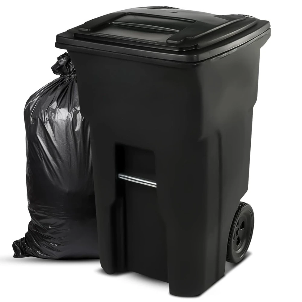 96 Gallon Heavy Duty Trash Can - Durable Plastic Garbage Bin with Lid and Wheels - Rugged Outdoor Waste Container for Residentia
96 Gallon Heavy Duty Trash Can - Durable Plastic Garbage Bin with Lid and Wheels - Rugged Outdoor Waste Container for Residentia