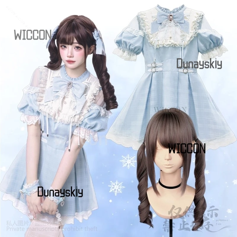 Anime Japanese Jirai Kei Girls Cosplay Aqua Sweet Lolita Bow Lace Ruffles Off Shoulder Gothic Y2k Kawaii Halloween Party Cos
Anime Japanese Jirai Kei Girls Cosplay Aqua Sweet Lolita Bow Lace Ruffles Off Shoulder Gothic Y2k Kawaii Halloween Party Cos