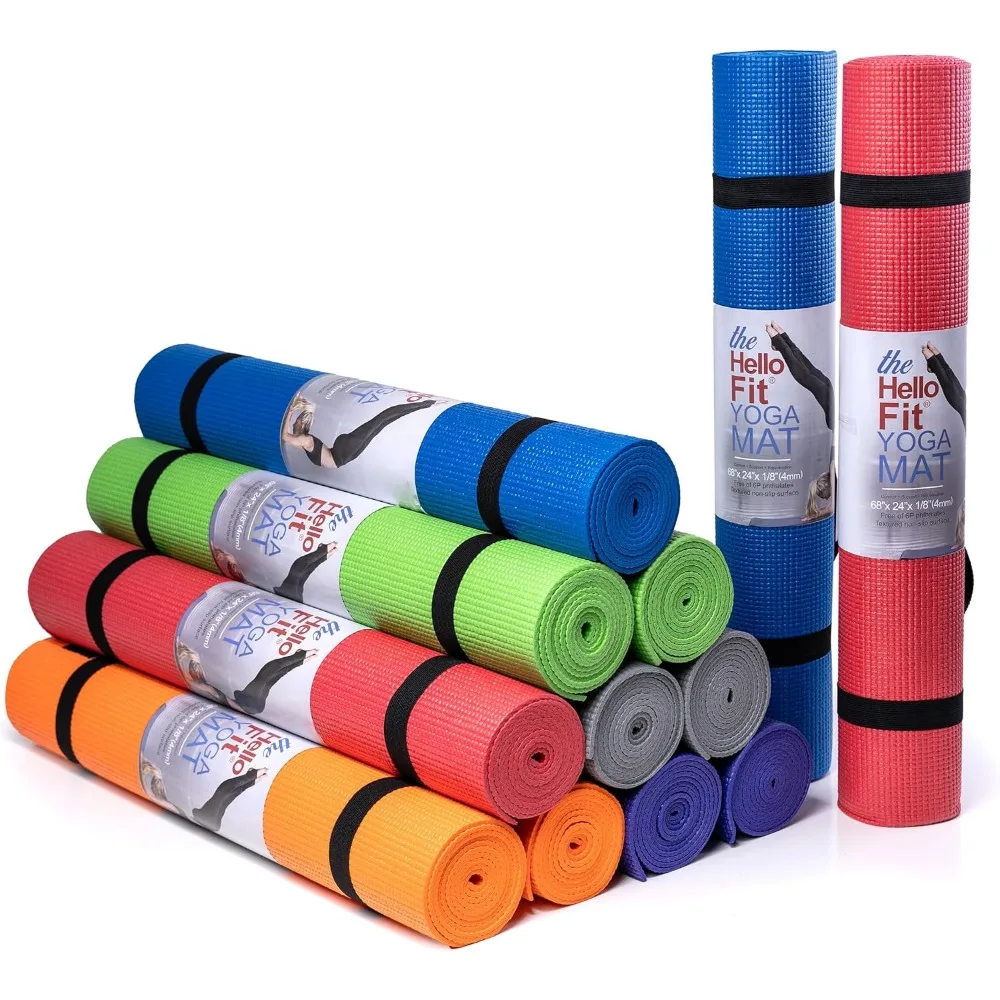 12 Pack Yoga Mat With Carrying Strap, 68" x 24" Non Slip Exercise Mat, 4mm Thick Gym Mat, Bulk Non Toxic Yoga Mats for Home Wor
12 Pack Yoga Mat With Carrying Strap, 68" x 24" Non Slip Exercise Mat, 4mm Thick Gym Mat, Bulk Non Toxic Yoga Mats for Home Wor