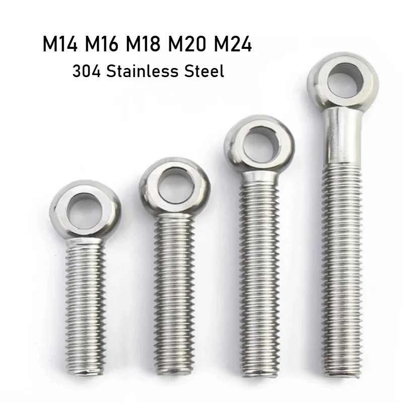M14~M24 304 Stainless Steel Eye Bolt Stud Articulated Anchor Bolt Slip Hole Screw Half Thread/Full Thread
M14~M24 304 Stainless Steel Eye Bolt Stud Articulated Anchor Bolt Slip Hole Screw Half Thread/Full Thread