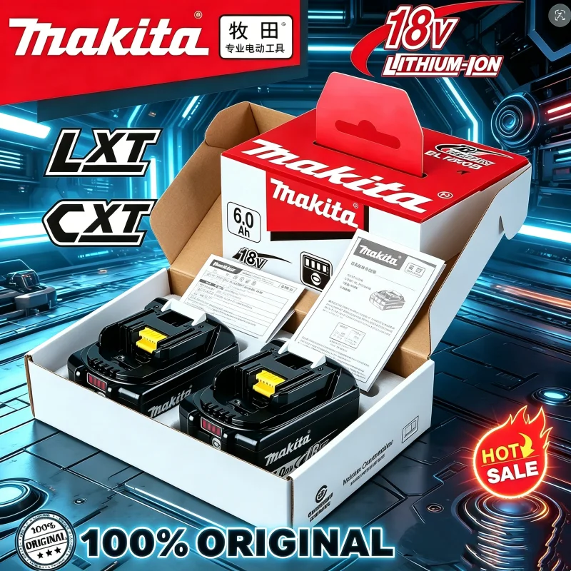 Makita18V original tool battery, BL1860 BL1850 6.0AH 6000mAh Compatible with 18V electric drills, chainsaws, and angle grinders
Makita18V original tool battery, BL1860 BL1850 6.0AH 6000mAh Compatible with 18V electric drills, chainsaws, and angle grinders
