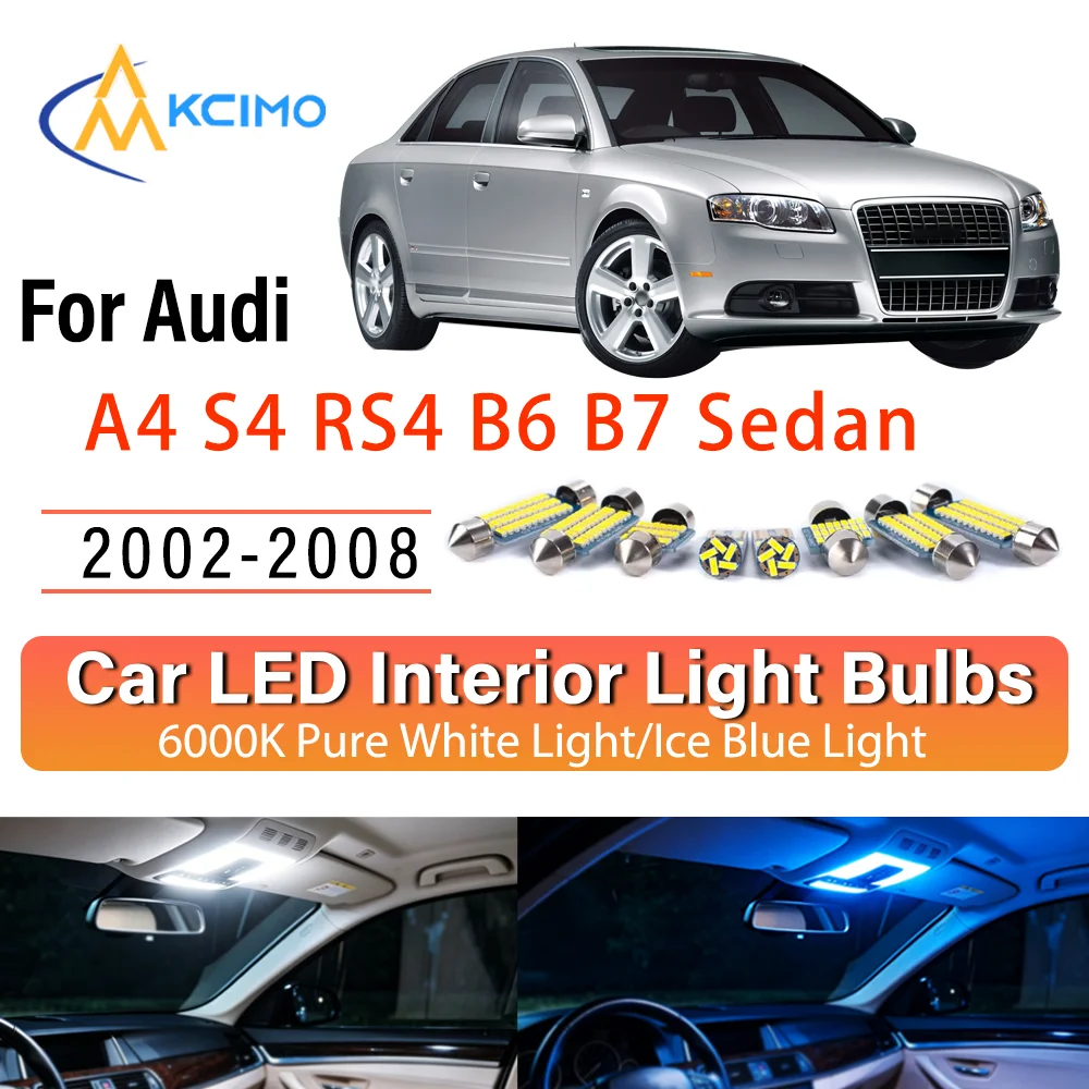 For Audi A4 S4 RS4 B6 B7 Sedan 2002-2008 Persistent Glow LED Interior Light Kit Replacement Dome Map Trunk Cabin Lamps Upgrade
For Audi A4 S4 RS4 B6 B7 Sedan 2002-2008 Persistent Glow LED Interior Light Kit Replacement Dome Map Trunk Cabin Lamps Upgrade