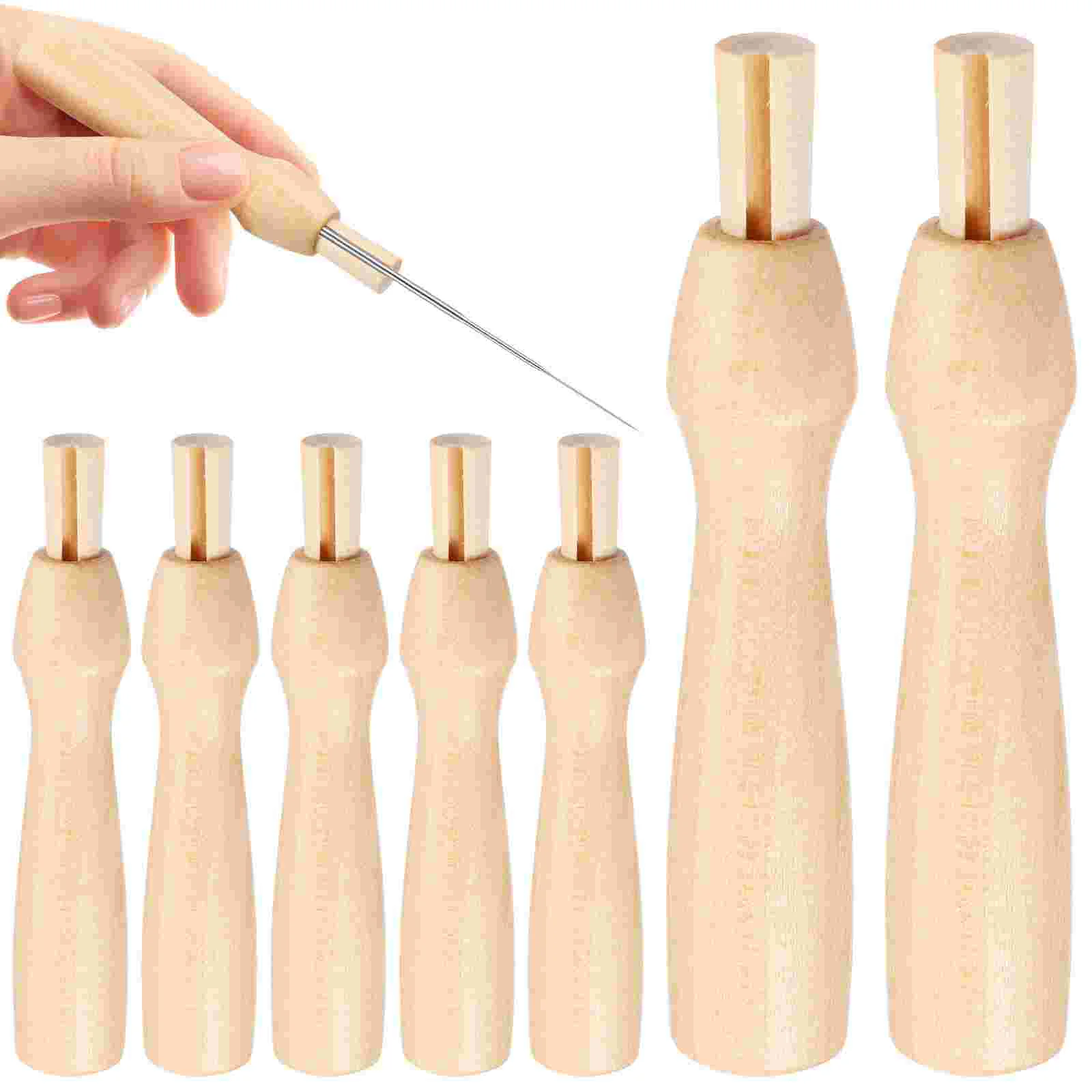10 Pcs Poking Tool Needle Wood Handles Coasters Felting Grips Punch Parts Hook DIY Replacing Wooden Embroidery
10 Pcs Poking Tool Needle Wood Handles Coasters Felting Grips Punch Parts Hook DIY Replacing Wooden Embroidery
