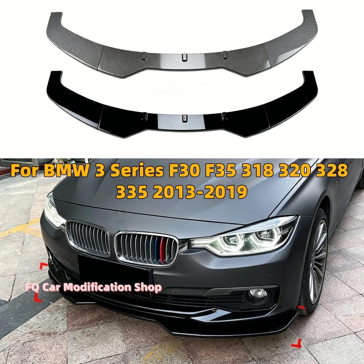 For BMW 3 Series F30 F35 318 320 328 335 2013-2019 Front Bumper Splitter Spoiler Front Lip ABS Car Accessories
For BMW 3 Series F30 F35 318 320 328 335 2013-2019 Front Bumper Splitter Spoiler Front Lip ABS Car Accessories 
