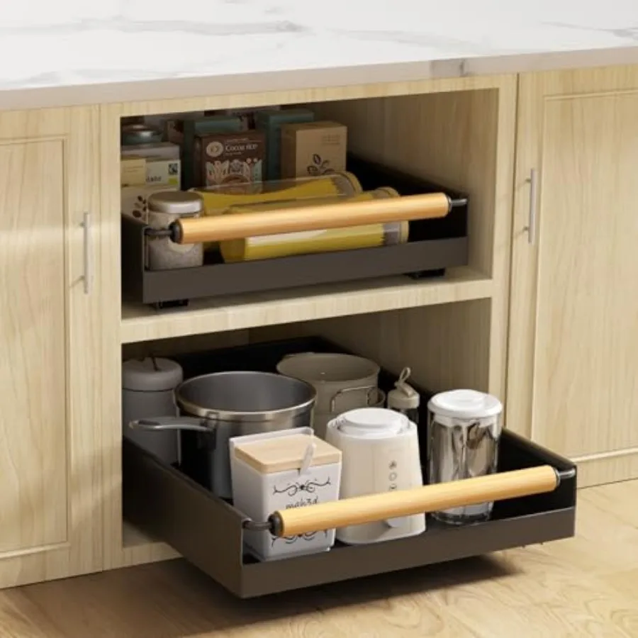 15.3'' Deep Expandable Slide Out Cabinet Shelf No-Drill Pull Out Drawer with Nano Film Adhesive, Heavy Duty Pull Out Tray for K
15.3'' Deep Expandable Slide Out Cabinet Shelf No-Drill Pull Out Drawer with Nano Film Adhesive, Heavy Duty Pull Out Tray for K