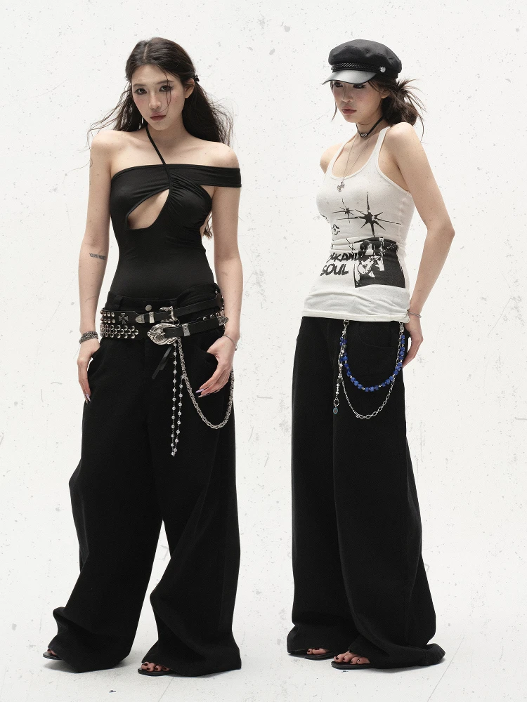 Bla High Waist Loose Work Pants Wide Leg Straight Cut Pants for Young Women Casual Sle Zipper Closure Long Trousers
Bla High Waist Loose Work Pants Wide Leg Straight Cut Pants for Young Women Casual Sle Zipper Closure Long Trousers