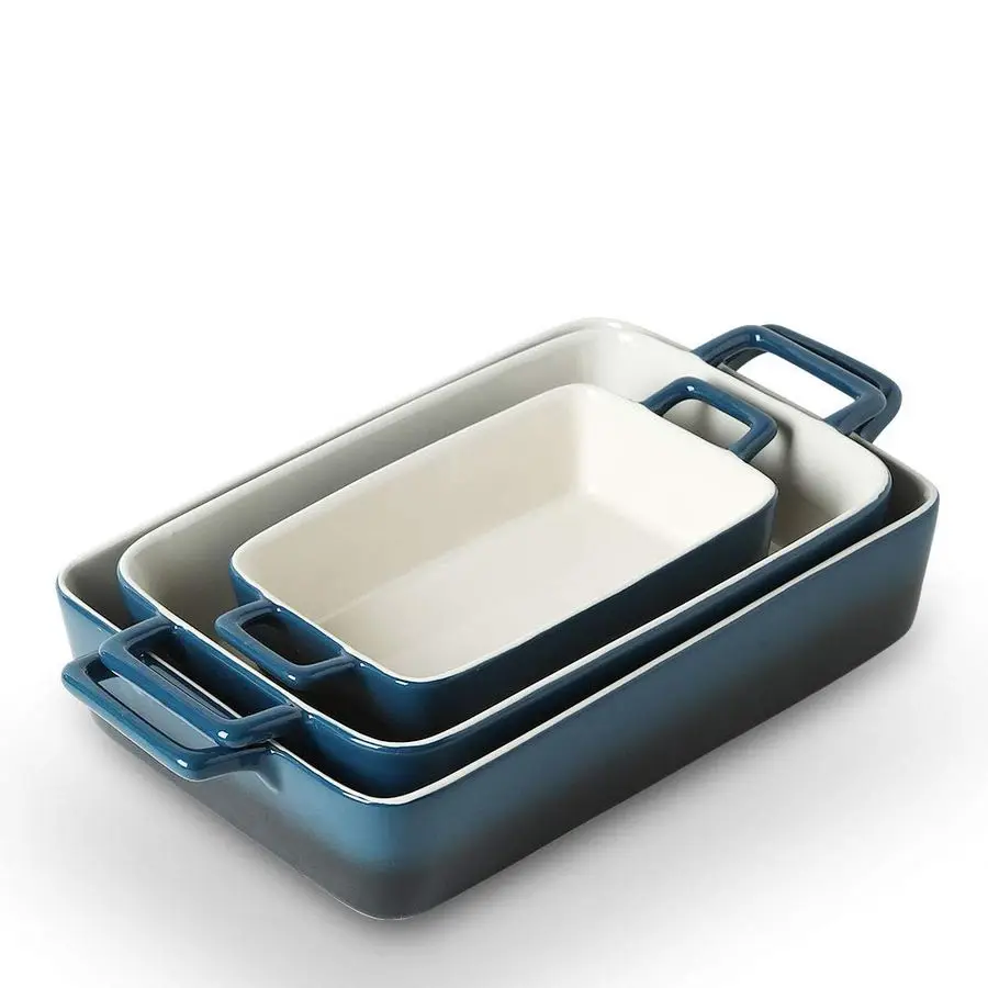 Bakeware Set, Ceramic Baking Dish, Rectangular Baking Pans Set, Casserole Dish for Cooking, Cake Dinner, Kitchen, Wrapping Upgra
Bakeware Set, Ceramic Baking Dish, Rectangular Baking Pans Set, Casserole Dish for Cooking, Cake Dinner, Kitchen, Wrapping Upgra