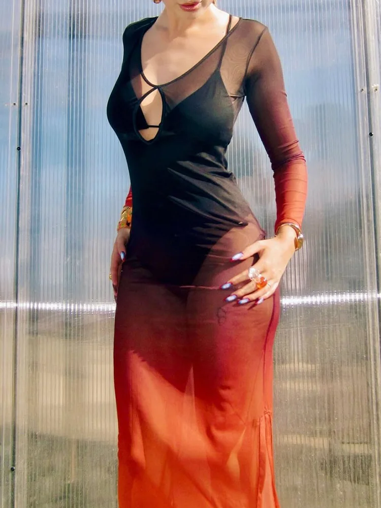 New Spring Summer See Through Holiday Dress, Women Beach Style Deep V Neck Maxi Dress, 2025 Hollow Out Sexy Fashion Ladies Dress
New Spring Summer See Through Holiday Dress, Women Beach Style Deep V Neck Maxi Dress, 2025 Hollow Out Sexy Fashion Ladies Dress