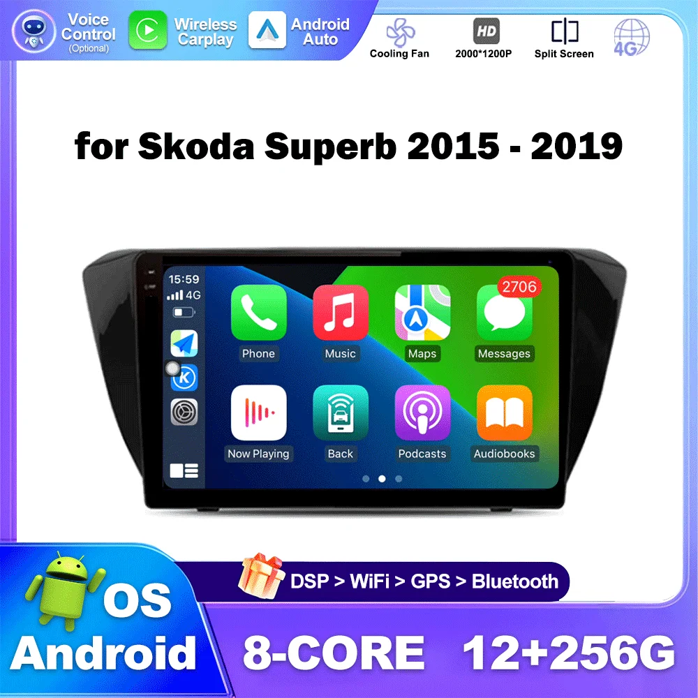 for Skoda Superb 2015 - 2019 Android Car Radio Automotive Multimedia Player GPS Navigation Carplay Touch Screen Auto Stereo
for Skoda Superb 2015 - 2019 Android Car Radio Automotive Multimedia Player GPS Navigation Carplay Touch Screen Auto Stereo