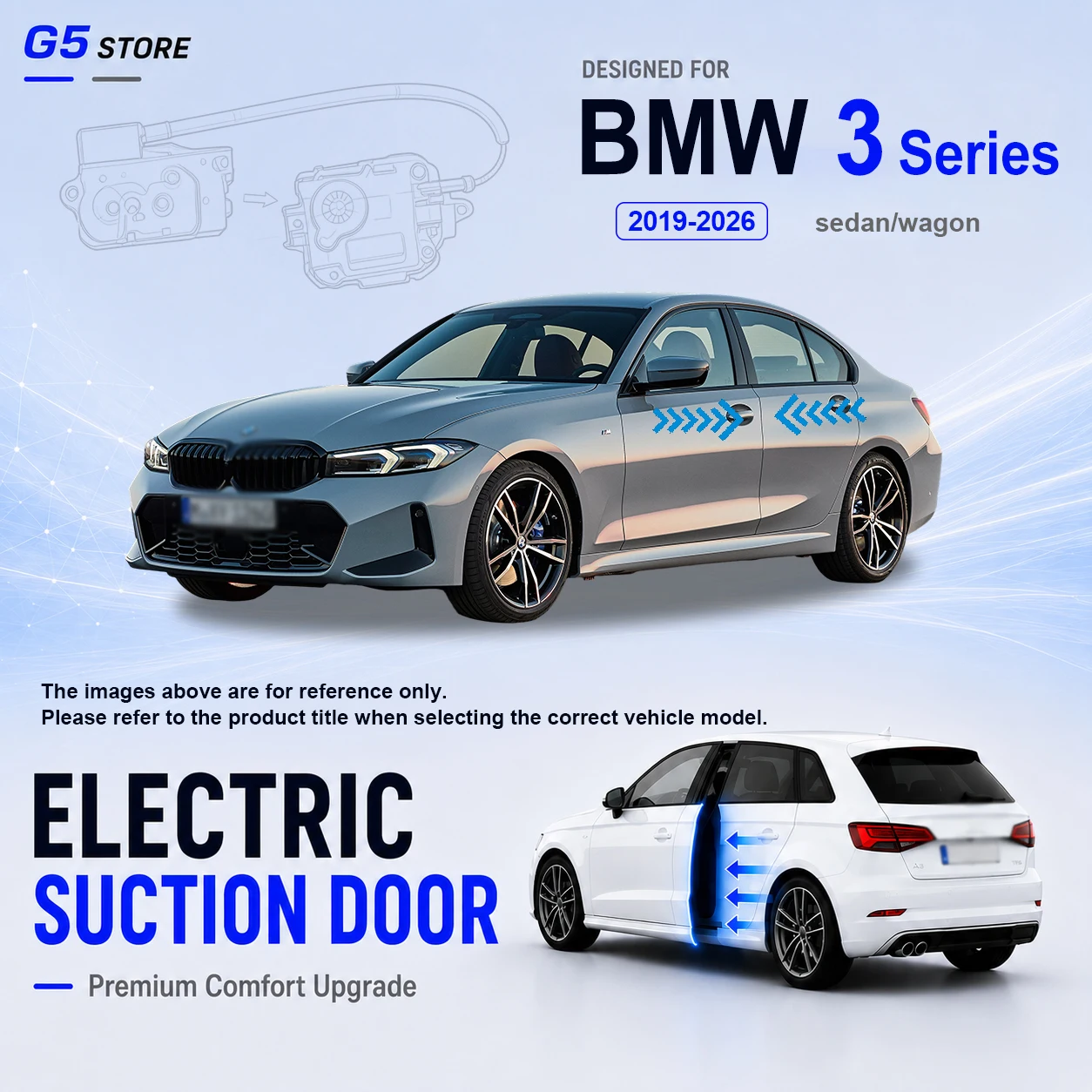 For BMW 3 Series G20 G21 2019-2026 Car Electric Suction Door Power-assisted Closing Door Soft-close Function
For BMW 3 Series G20 G21 2019-2026 Car Electric Suction Door Power-assisted Closing Door Soft-close Function
