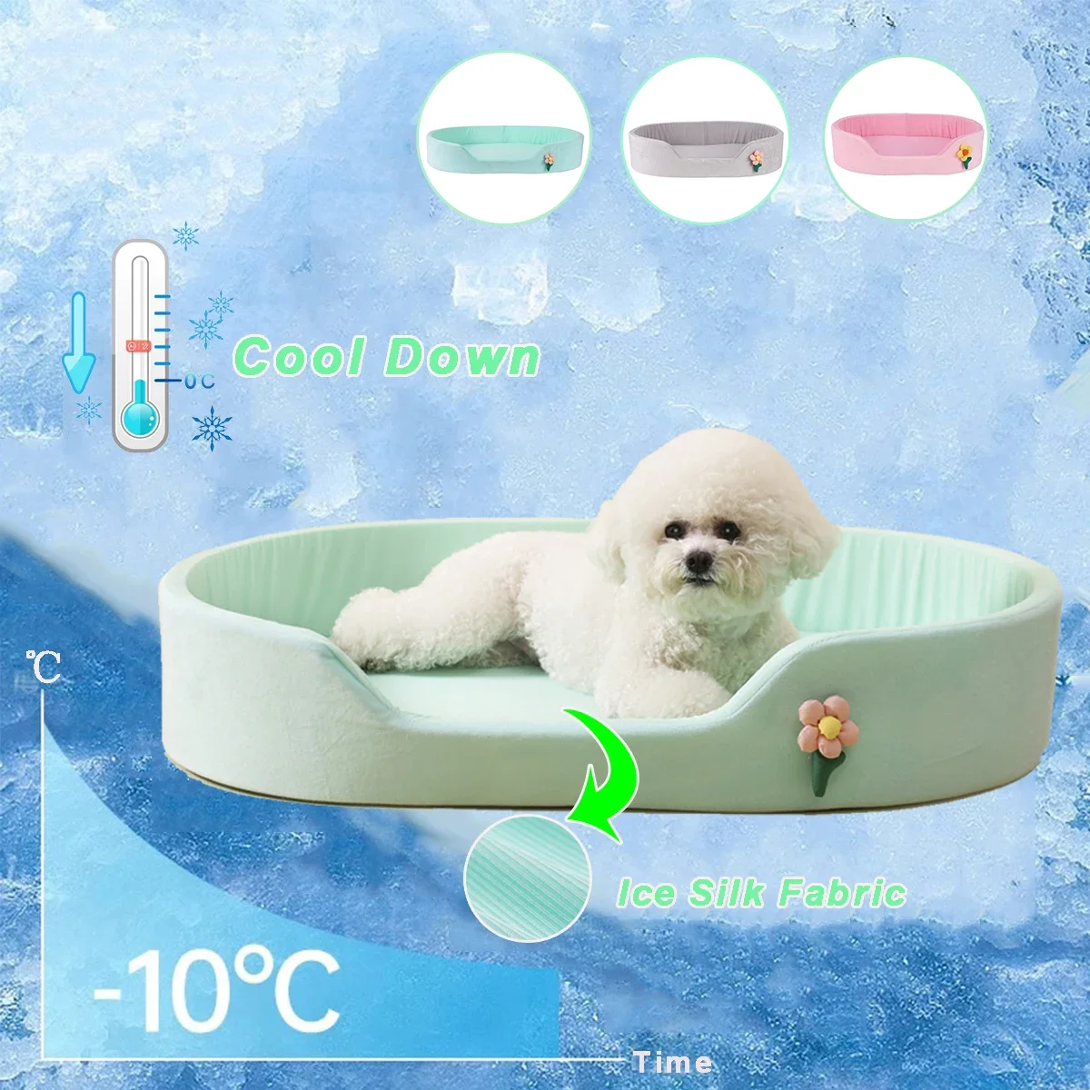 Spring Summer Breathable Cooling Dog Bed for Small Dog Cushion Flower Fencing Cat Bed Hight-elastic Pet Bed Dog Accessories
Spring Summer Breathable Cooling Dog Bed for Small Dog Cushion Flower Fencing Cat Bed Hight-elastic Pet Bed Dog Accessories