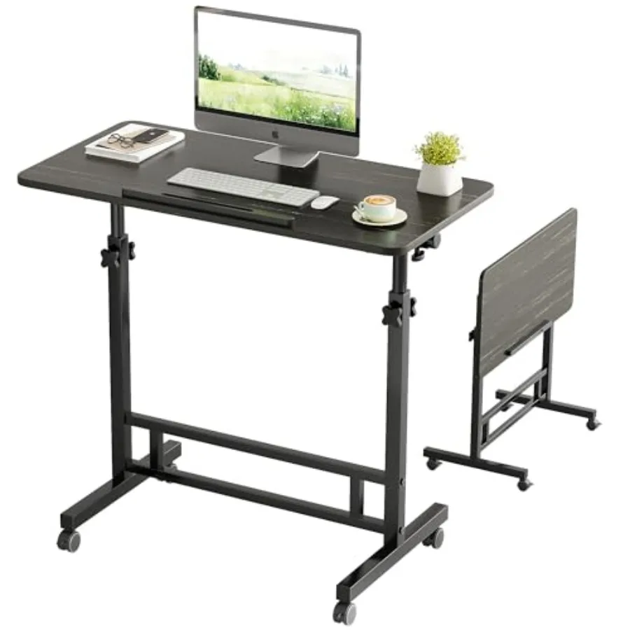 Adjustable Standing Desk - Rolling Portable Desk for Home Office, Black Steel Frame with Matte Finish, Smooth-Castor Wheels for
Adjustable Standing Desk - Rolling Portable Desk for Home Office, Black Steel Frame with Matte Finish, Smooth-Castor Wheels for