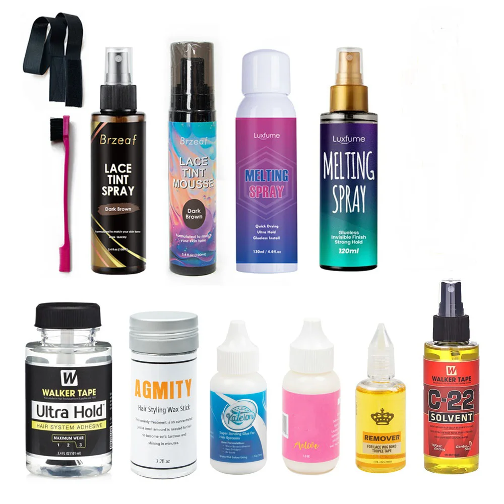 Lace Tint Spary Mousse Melting Spray For lace wigs Edge Control gel Wig Installation Set hair gel lace tint spray for lace wigs
Lace Tint Spary Mousse Melting Spray For lace wigs Edge Control gel Wig Installation Set hair gel lace tint spray for lace wigs
